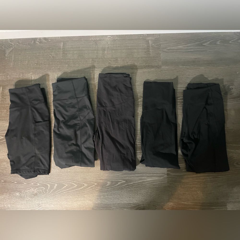 Women's Black Legging and Shorts Bundle Medium